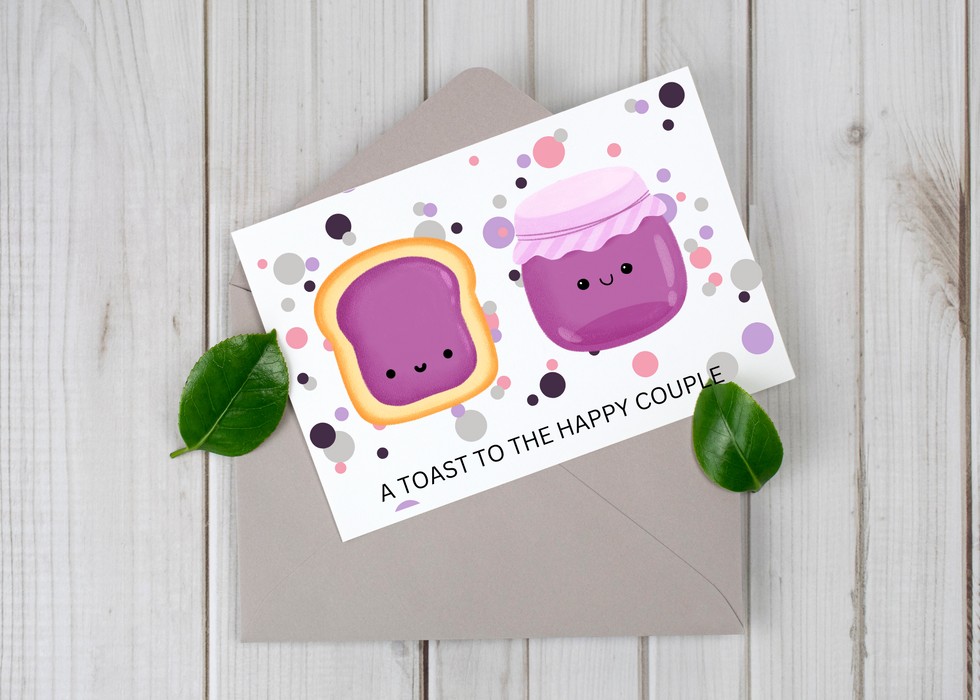 Bread Pun Greeting Card by Summit Sourdough - A Toast to the Happy Couple | Blank Inside