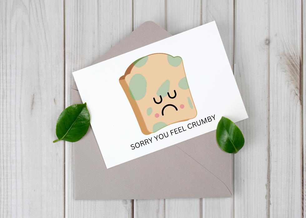 Bread Pun Greeting Card by Summit Sourdough - Sorry You Feel Crumby | Blank Inside