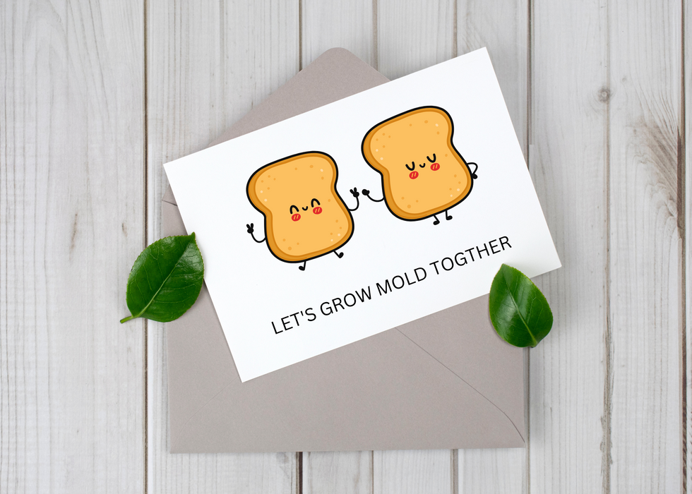 Bread Pun Greeting Card by Summit Sourdough - Let's Grow Mold Together | Blank Inside