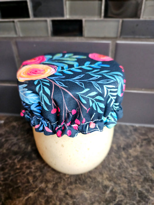 Reusable Sourdough Jar Cover - Lined, Multiple Colors