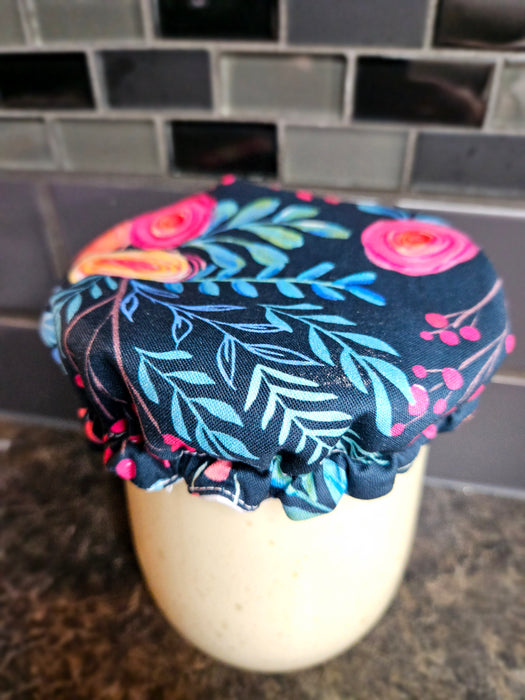 Reusable Sourdough Jar Cover - Lined, Multiple Colors