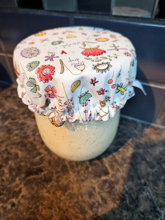 Reusable Sourdough Jar Cover - Lined, Multiple Colors