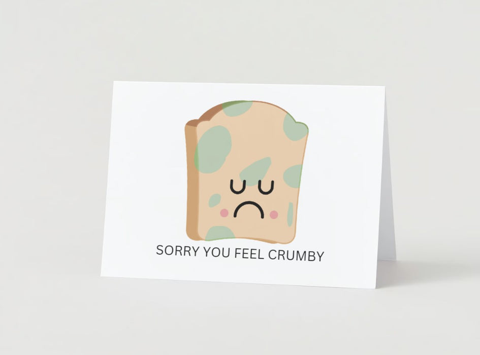 Bread Pun Greeting Card by Summit Sourdough - Sorry You Feel Crumby | Blank Inside