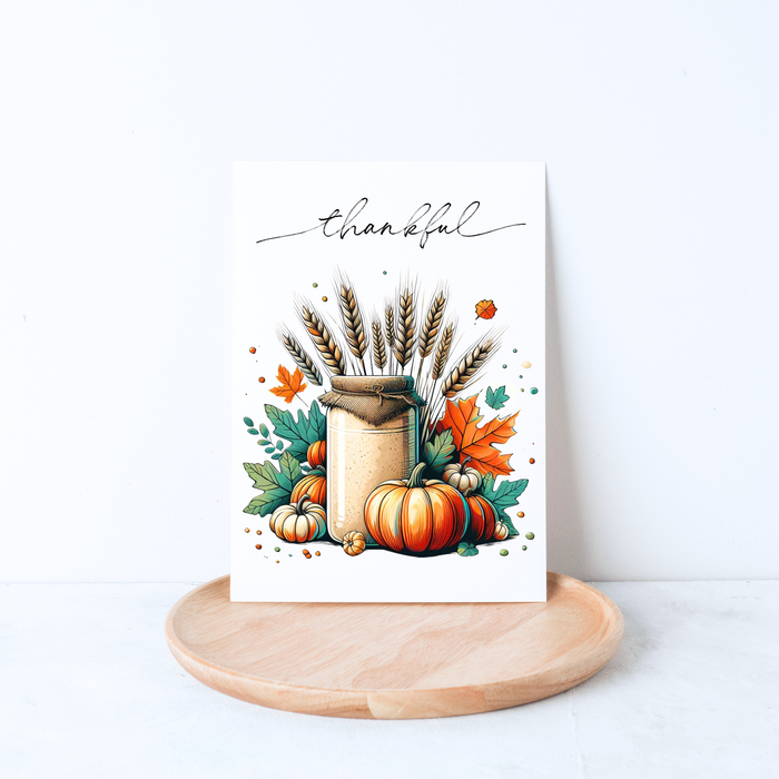 Bread Pun Greeting Card by Summit Sourdough - Thankful | Blank Inside