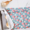 reusable flat sheet proofing cover with a vibrant dandelion print
