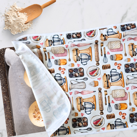 Reusable sheet pan proofing cover made from BPA-free, waterproof fabric, ideal for dough rising