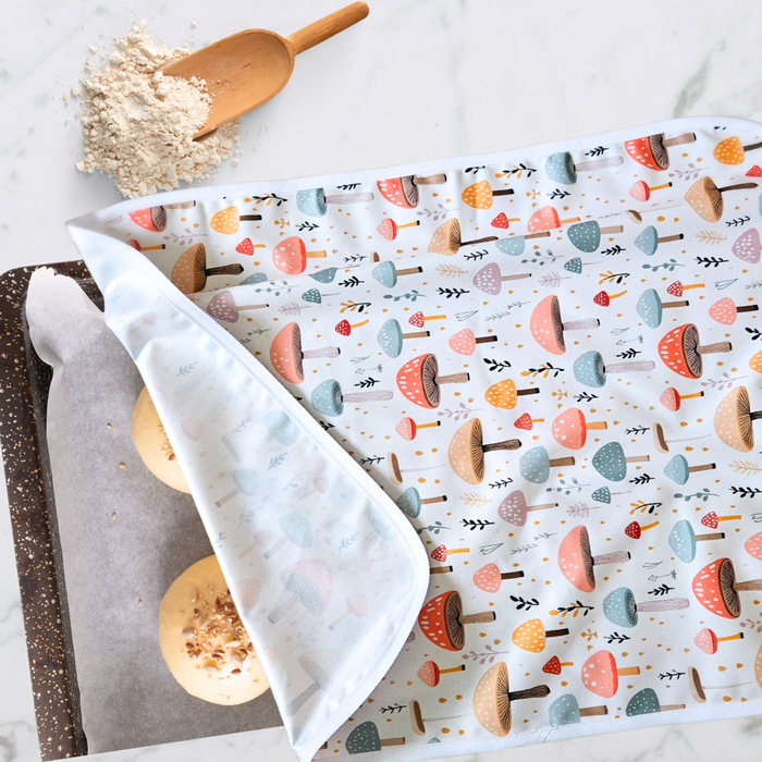 Reusable sheet pan proofing cover made from BPA-free, waterproof fabric, ideal for dough rising