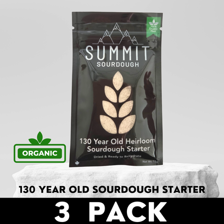 Buy Summit Sourdough 130 Year Old Organic Sourdough Starter kit.  3 pack dehydrated heirloom culture.