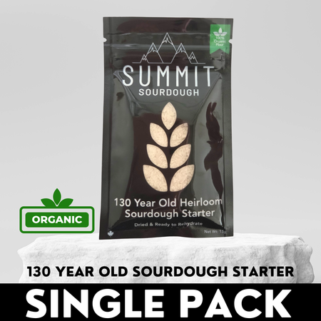 organic dehydrated summit sourdough starter in Canada and the USA.  Best sourdough starter to order. Heirloom Organic Culture for home bakers.