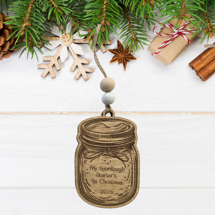My Sourdough Starter's First Christmas 2025 Christmas Ornament