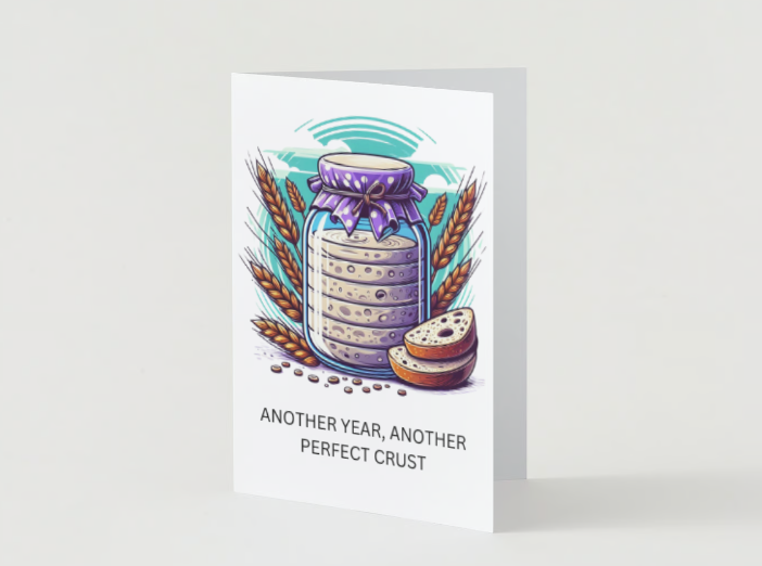 Bread Pun Greeting Card by Summit Sourdough - Another Year, Another Perfect Crust | Blank Inside