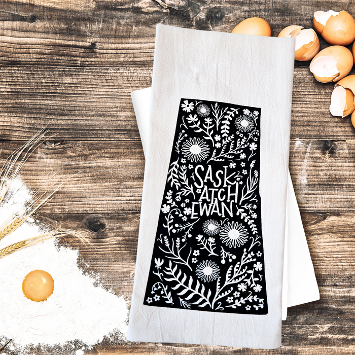 Organic Cotton Tea Towel -  Province of Saskatchewan