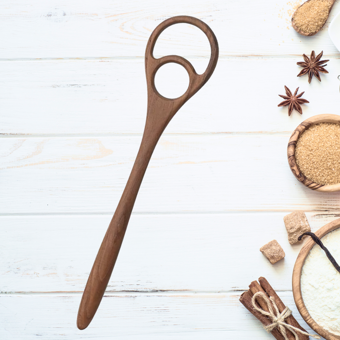 Sourdough Danish Dough Whisk Double Loop - All Wood