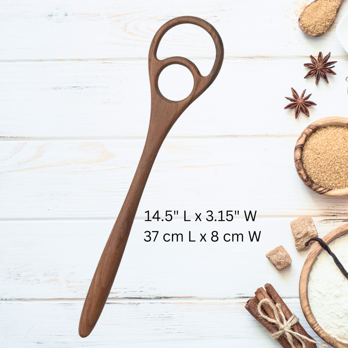 Sourdough Danish Dough Whisk Double Loop - All Wood