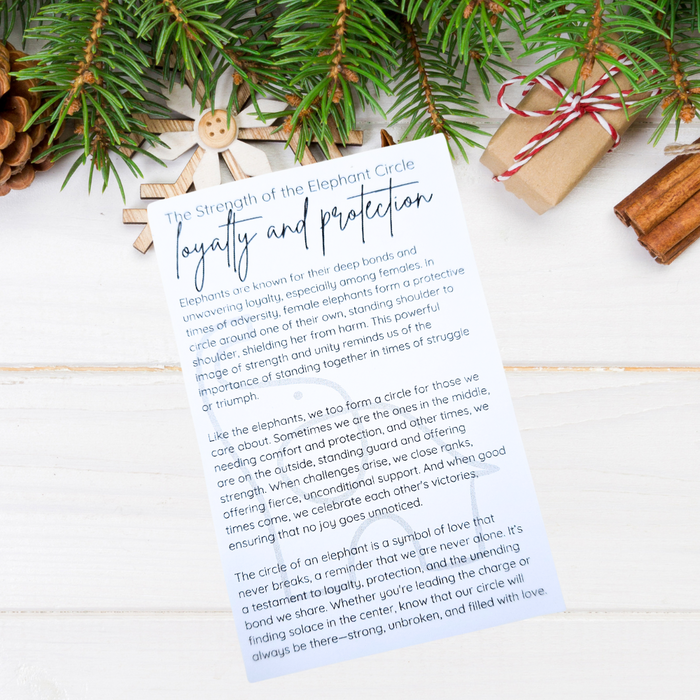 Wooden Elephant Circle Christmas Ornament - A Symbol of Sisterhood / Friendship and Unbreakable Bonds