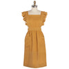 Danica Heirloom Ada homesteading apron in Saffron cotton for sourdough bread baking and cooking.