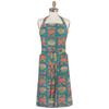 Danica Heirloom Allure hand block print cotton apron with adjustable straps and two front pockets for cooking, baking and sourdough bread.