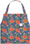 Close-up of the Danica Heirloom Poppy hand block print cotton fabric featuring vibrant floral detailing.