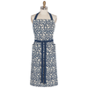 Danica Heirloom Vinebloom hand block print cotton apron with adjustable straps and two front pockets.