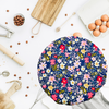 Reusable proofing bowl cover with mixed floral fabric—eco-friendly baking accessory for sourdough and zero-waste kitchens.