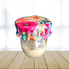 Golden floral garden jar cover for sourdough fermentation