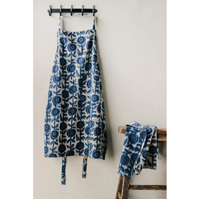Premium botanical kitchen apron for baking and cooking