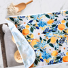 orange blossom Reusable cookie sheet pan proofing cover made from BPA-free, waterproof fabric, ideal for dough rising.