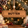 Stained wood butter stick Christmas ornament with tablespoon measurements for bakers and food lovers