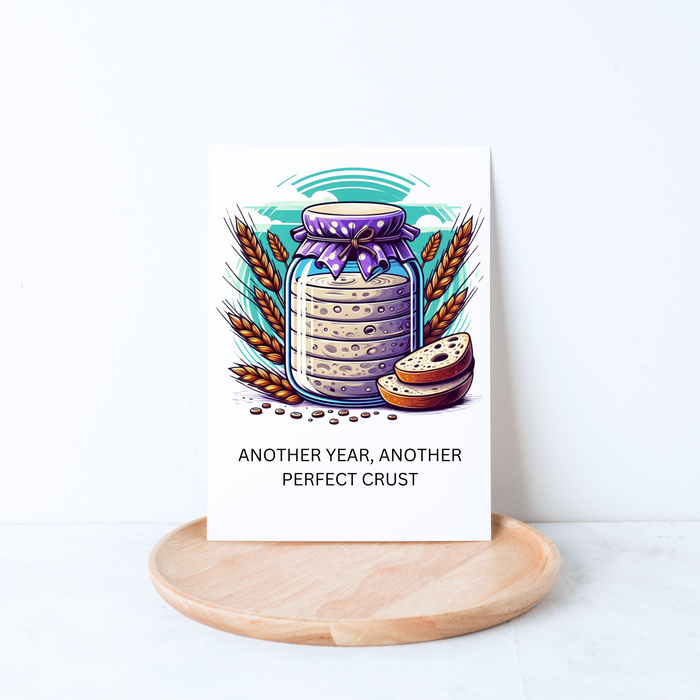 Bread Pun Greeting Card by Summit Sourdough - Another Year, Another Perfect Crust | Blank Inside